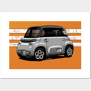 The little cute french micro car Posters and Art